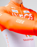 GOBIK Cyklistický dres s dlouhým rukávem letní - HYDER INEOS GRENADIERS 26 - bílá/oranžová