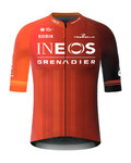 GOBIK Cyklistický dres s krátkým rukávem - REACTIVE INEOS GRENADIERS 2024 - červená/oranžová
