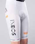 GOBIK Cyklistické kalhoty krátké s laclem - LANCER NETCOMPANY INEOS DIAMOND 26 - bílá