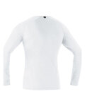 GORE Cyklistické triko s dlouhým rukávem - BASE LAYER - bílá