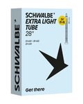 SCHWALBE duše - SV15-EL (23/28-622/630) 28x0.90–1.10 SV 80mm - černá