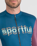 SPORTFUL Cyklistický dres s krátkým rukávem - SUPERGIARA LOGO - modrá/bordó