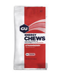 GU Cyklistická výživa - ENERGY CHEWS 60 g STRAWBERRY