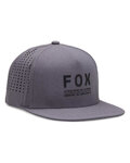 FOX Cyklistická čepice - NON STOP TECH SNAPBACK - šedá