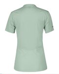 SCOTT Cyklistický dres s krátkým rukávem - TRAIL FLOW ZIP SS W - světle zelená