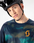SCOTT Cyklistický dres s krátkým rukávem - TRAIL VERTIC - modrá