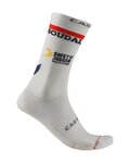 CASTELLI Cyklistické ponožky klasické - ROSSO CORSA PRO 18 SOUDAL QUICK-STEP 2026 - bílá