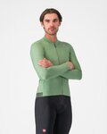 CASTELLI Cyklistický dres s dlouhým rukávem zimní - ESPRESSO THERMAL - světle zelená