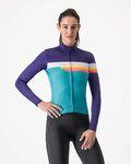 CASTELLI Cyklistický dres s dlouhým rukávem zimní - TORNARE - tyrkysová/vícebarevná