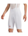 CASTELLI Cyklistické kalhoty krátké s laclem - FREE AERO RACE - bílá