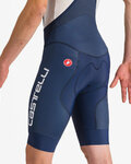 CASTELLI Cyklistické kalhoty krátké s laclem - COMPETIZIONE 2 KIT - modrá
