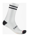 CASTELLI Cyklistické ponožky klasické - ORIGINALE 18 - bílá/černá