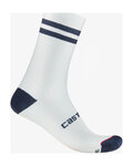 CASTELLI Cyklistické ponožky klasické - ORIGINALE 18 - bílá/modrá