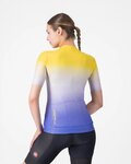 CASTELLI Cyklistický dres s krátkým rukávem - UPF W - žlutá/fialová