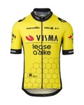 AGU Cyklistický dres s krátkým rukávem - REPLICA VISMA | LEASE A BIKE 2024 - žlutá/černá