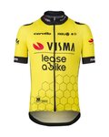 AGU Cyklistický dres s krátkým rukávem - REPLICA VISMA | LEASE A BIKE K 2024 - žlutá/černá
