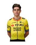 RAPIDGEAR Cyklistický dres s krátkým rukávem - TEAM VISMA BELGIUM CHAMPION 2025 - žlutá