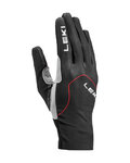 LEKI Cyklistické rukavice dlouhoprsté - NORDIC SKIN 10.0 - červená/černá
