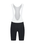 RAPIDGEAR Cyklistické kalhoty krátké s laclem - REPLICA VISMA 2026 - černá/bílá