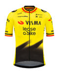 RAPIDGEAR Cyklistický dres s krátkým rukávem - REPLICA VISMA 2026 FORMER BELGIAN CHAMPION - žlutá/černá