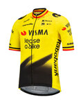 RAPIDGEAR Cyklistický dres s krátkým rukávem - REPLICA VISMA 2026 FORMER BELGIAN CHAMPION - žlutá/černá