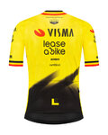RAPIDGEAR Cyklistický dres s krátkým rukávem - REPLICA VISMA 2026 FORMER BELGIAN CHAMPION - žlutá/černá