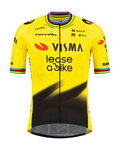 RAPIDGEAR Cyklistický dres s krátkým rukávem - REPLICA VISMA 2026 FORMER WORLD CHAMPION - žlutá/černá