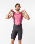CASTELLI Cyklistické kalhoty krátké s laclem - GIRO TROFEO 2 - šedá