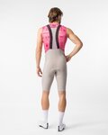 CASTELLI Cyklistické kalhoty krátké s laclem - GIRO TROFEO 2 - béžová