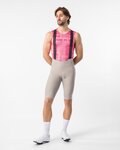 CASTELLI Cyklistické kalhoty krátké s laclem - GIRO TROFEO 2 - béžová