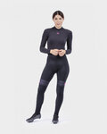 ALÉ Cyklistické kalhoty dlouhé bez laclu - PR-R MILD TIGHTS - černá/růžová