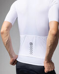 ALÉ Cyklistický dres s krátkým rukávem - COLOR BLOCK PRAGMA - bílá