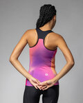 ALÉ Cyklistický dres bez rukávů - AURORA PRAGMA - růžová/fialová