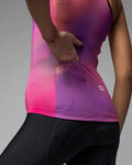 ALÉ Cyklistický dres bez rukávů - AURORA PRAGMA - růžová/fialová