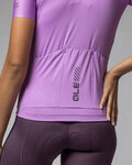ALÉ Cyklistický dres s krátkým rukávem - COLOR BLOCK PRAGMA - fialová