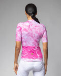 ALÉ Cyklistický dres s krátkým rukávem - MARBLE PR-E - bílá/růžová