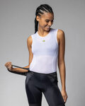 ALÉ Cyklistické triko bez rukávů - VELO ACTIVE INTIMO - bílá