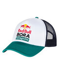 RED BULL Cyklistická čepice - RED BULL BORA HANSGROHE - bílá/modrá/zelená