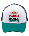 RED BULL Cyklistická čepice - RED BULL BORA HANSGROHE - bílá/modrá/zelená