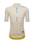 SANTINI Cyklistický dres s krátkým rukávem - TDF MAILLOT JAUNE - M. VENTOUX - ivory