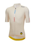 SANTINI Cyklistický dres s krátkým rukávem - TDF MAILLOT JAUNE - M. VENTOUX - ivory