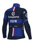 ALÉ Cyklistická zateplená bunda - GROUPAMA FDJ 2025 WINTER - modrá