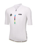 SANTINI Cyklistický dres s krátkým rukávem - UCI WORLD CHAMPION - bílá