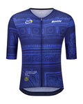 SANTINI Cyklistický dres s krátkým rukávem - TDF ARRIVÉE ARC DE TRIOMPHE - modrá
