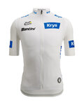 SANTINI Cyklistický dres s krátkým rukávem - TOUR DE FRANCE - WHITE JERSEY - bílá