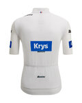 SANTINI Cyklistický dres s krátkým rukávem - TOUR DE FRANCE - WHITE JERSEY - bílá