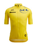 SANTINI Cyklistický dres s krátkým rukávem - TOUR DE FRANCE - YELLOW JERSEY - žlutá
