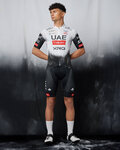 PISSEI Cyklistický dres s krátkým rukávem - UAE TEAM EMIRATES 2025 REPLICA - bílá/černá