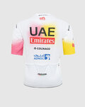 PISSEI Cyklistický dres s krátkým rukávem - UAE TEAM EMIRATES REPLICA - GIRO + TOUR 24 - bílá/růžová/žlutá