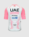 PISSEI Cyklistický dres s krátkým rukávem - UAE TEAM EMIRATES REPLICA GIRO D'ITALIA 2024 - bílá/růžová